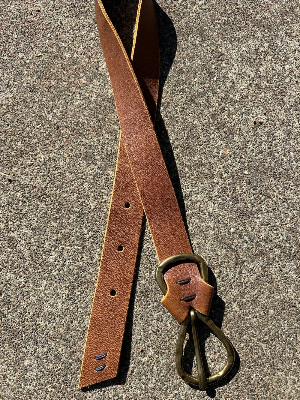 49 Square Miles Aeon Brown Leather Belt Size M